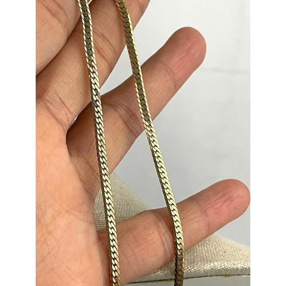 VTG Gold Tone Chain Necklace 19" MCM Elegant Unsigned - Picture 3 of 14